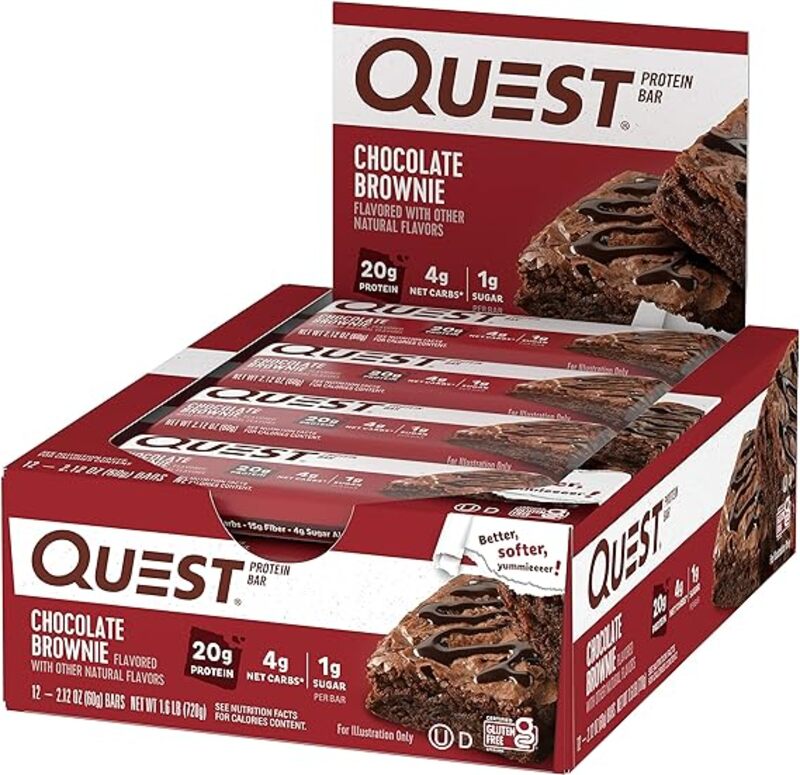 Quest Protein Bar Chocolate Brownie Flavor 12 Pieces